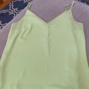 Spaghetti strap tank top, lime yellow color